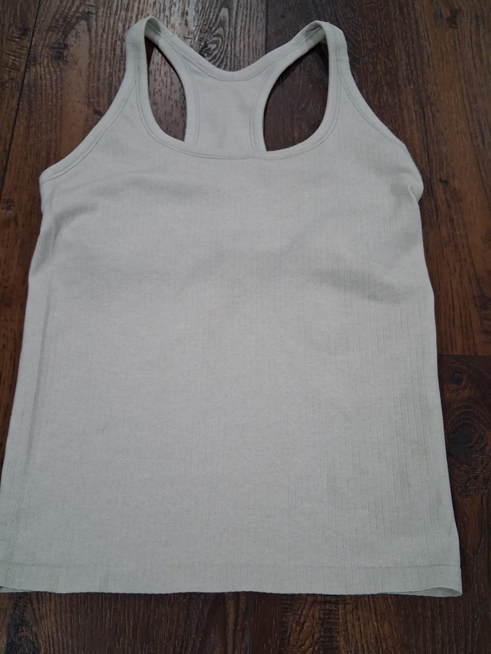 DSG Women's Light Gray Ribbed Racerback Tank - Picture 2 of 2